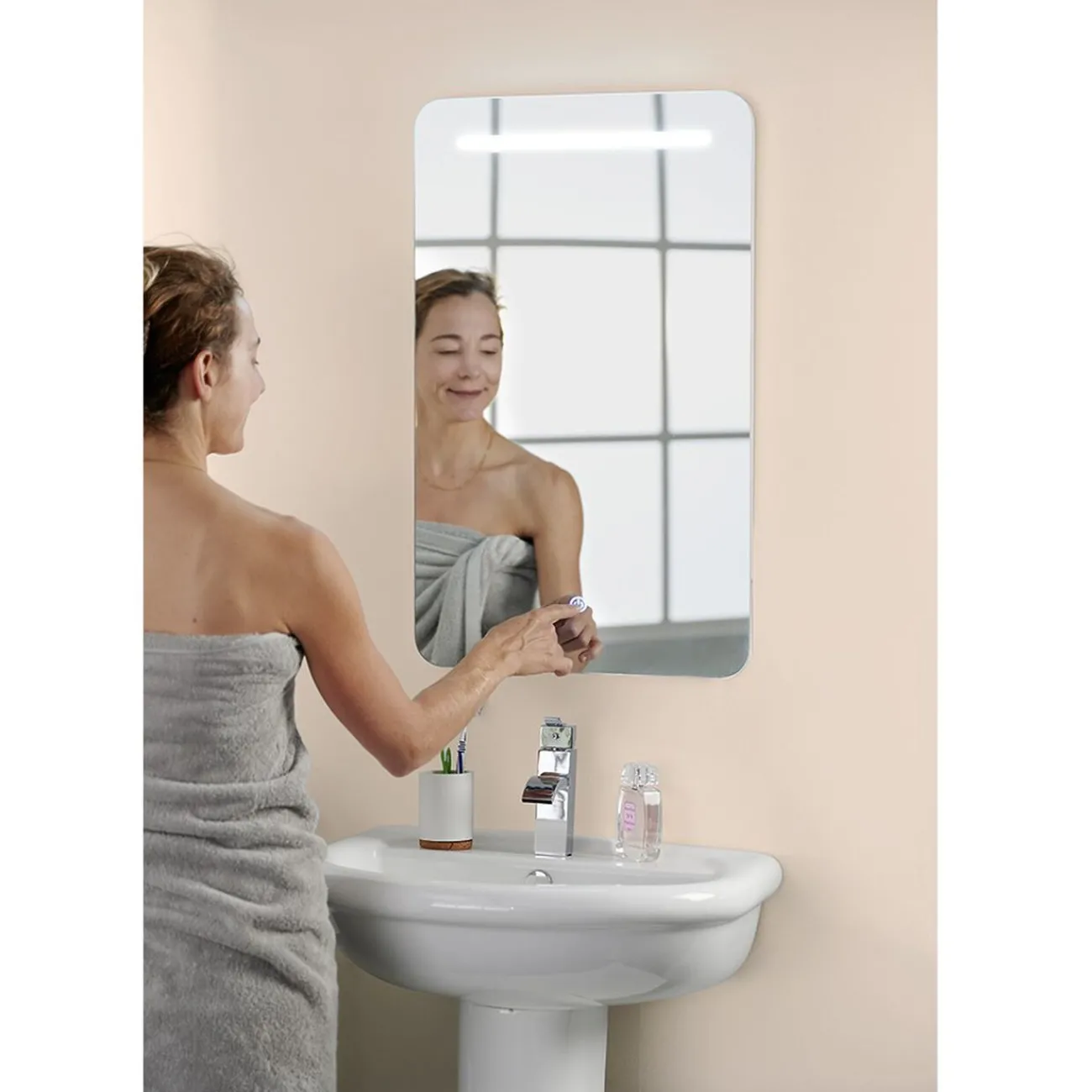 Gifi Aménagement Salle De Bain^Miroir à led sensitif