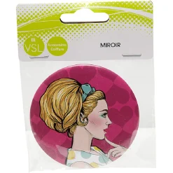 Gifi Aménagement Salle De Bain^Miroir de poche rose