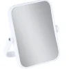 Gifi Aménagement Salle De Bain^Miroir grossissant x1 x2 double face rectangulaire sur pied blanc