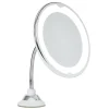 Gifi Aménagement Salle De Bain^Miroir LED grossissant flexible et pivotant fixation ventouse