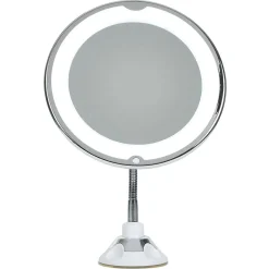 Gifi Aménagement Salle De Bain^Miroir LED grossissant flexible et pivotant fixation ventouse