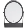 Gifi Aménagement Salle De Bain^Miroir ovale à poser métal noir