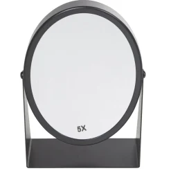 Gifi Aménagement Salle De Bain^Miroir ovale à poser métal noir