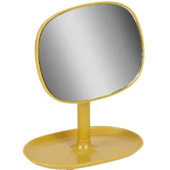 Gifi Aménagement Salle De Bain^Miroir POP jaune moutarde sur pied repose bijoux