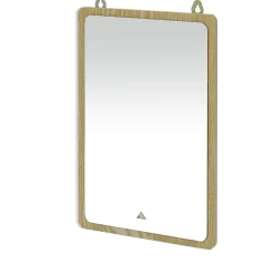 Gifi Aménagement Salle De Bain^Miroir rectangulaire contour bois 20xH30cm
