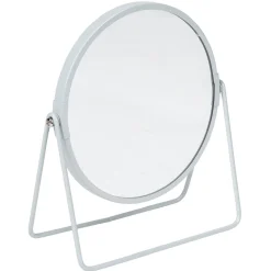 Gifi Aménagement Salle De Bain^Miroir rond sur pied design industriel blanc