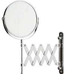 Gifi Aménagement Salle De Bain^Miroir rétractable à fixer double face grossissant x1 et x2