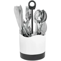 Gifi Ménagère 24 pièces avec support noir blanc