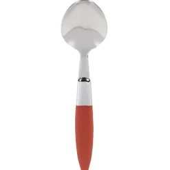 Gifi Ménagère 24 pièces avec support inox manche plastique rouge