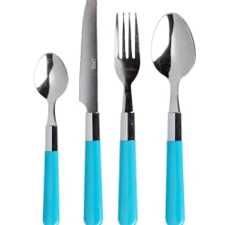 Gifi Ménagère 24 pièces bleu fluo