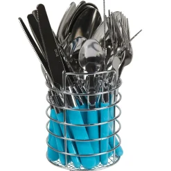 Gifi Ménagère 24 pièces bleu fluo