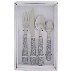 Gifi Ménagère 24 pièces paillettes argenté