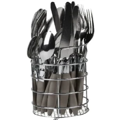 Gifi Ménagère 24 pièces taupe