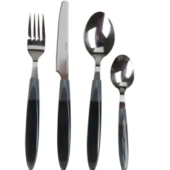 Gifi Ménagère 24 pièces transparent gris