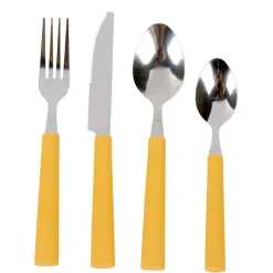 Gifi Ménagère inox 16 pièces moutarde