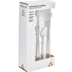 Gifi Ménagère inox manche motif écaille 16 pièces