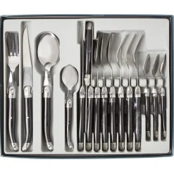 Gifi Ménagère Laguiole inox gris anthracite 16 pièces