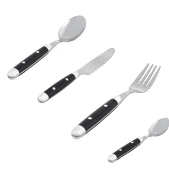 Gifi Ménagère noir et argent Bastille 24 pièces