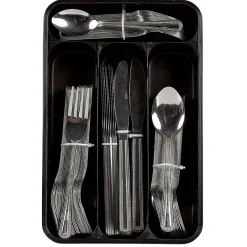 Gifi Ménagère XXL inox 100 pièces avec range couverts plastique