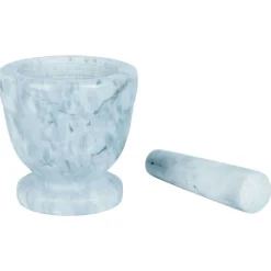 Gifi Mortier avec pilon effet marbre gris Ø10,5xH10cm