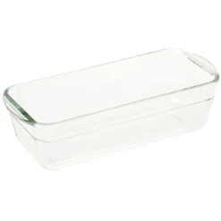 Gifi Moule à cake en verre avec couvercle gris