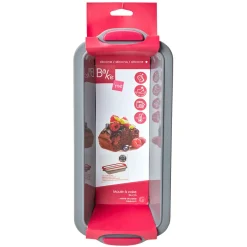 Gifi Moule à cake gris silicone et structure métallique