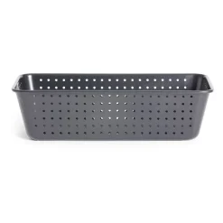 Gifi Moule à cake perforé acier noir 25x7xH2,5cm