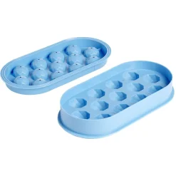 Gifi Moule à glaçon diamant x12 - plastique bleu 24,5x12,5xH4cm
