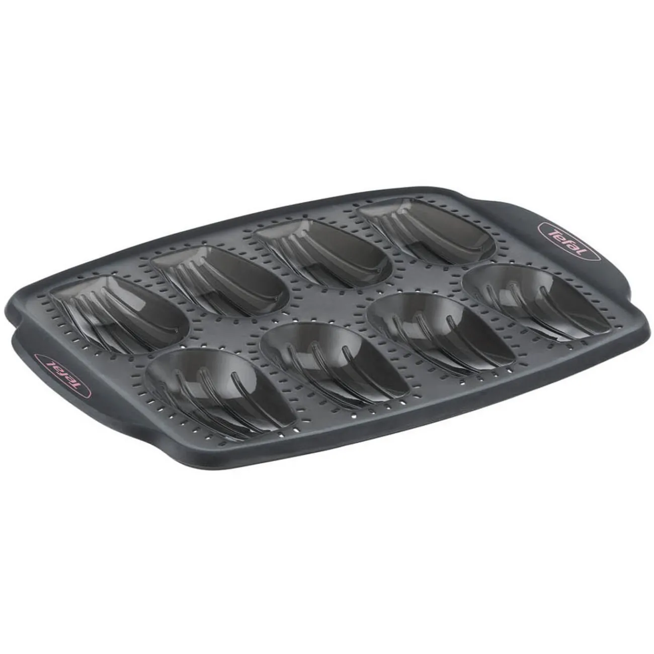 Gifi Moule à madeleines en silicone Tefal 8 pièces