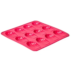 Gifi Moule 12 madeleines silicone rose