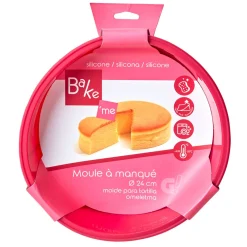 Gifi Moule à manqué rond silicone rose