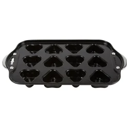 Gifi Moule à muffins coeurs avec fonds amovibles