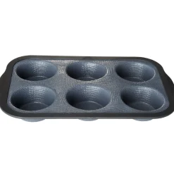 Gifi Moule à muffins gris et noir x6