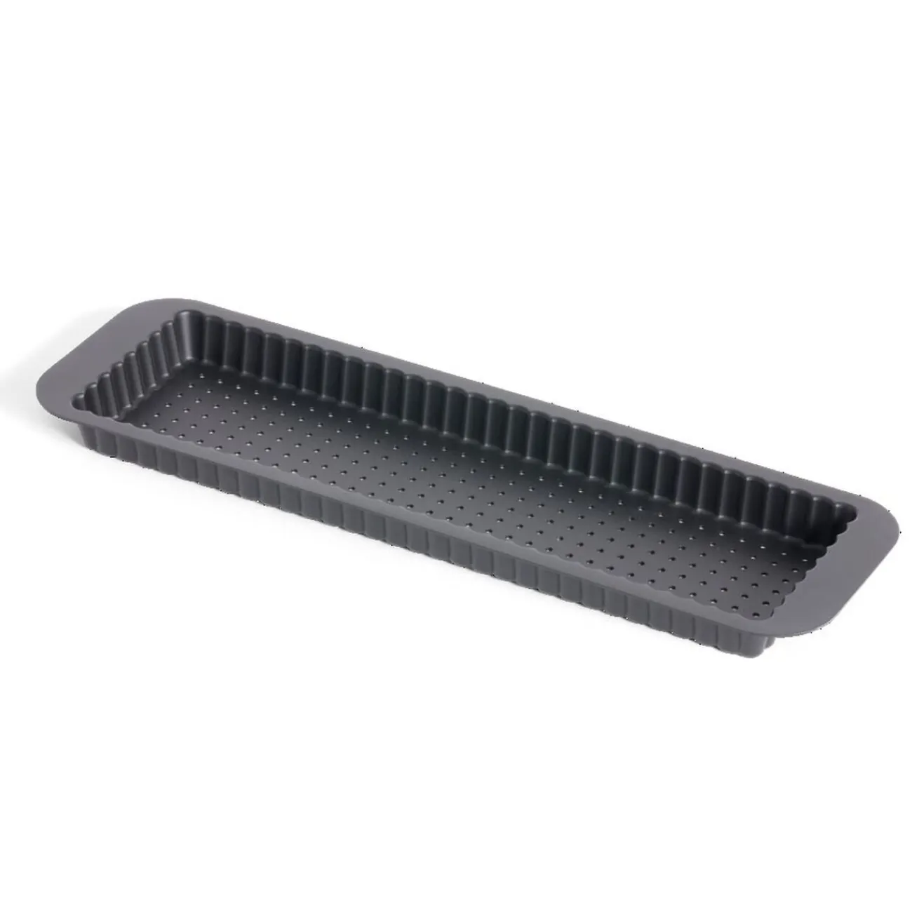 Gifi Moule à tarte rétractable acier perforé noir 35x11xH2,5cm