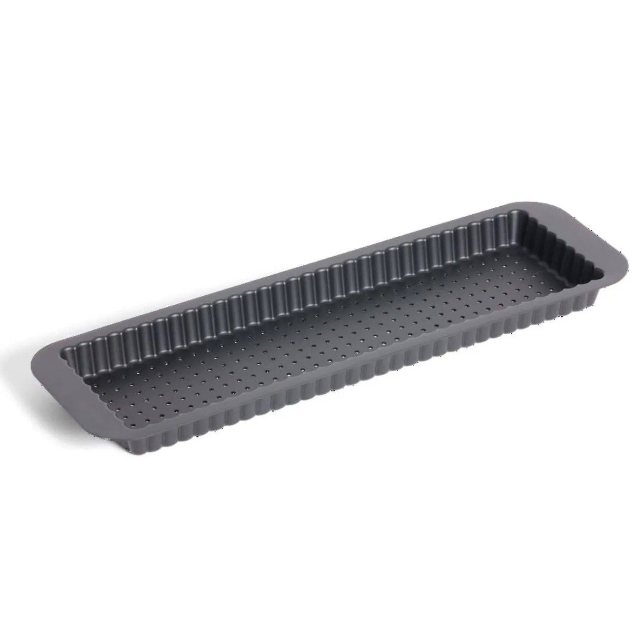 Gifi Moule à tarte rétractable acier perforé noir 35x11xH2,5cm