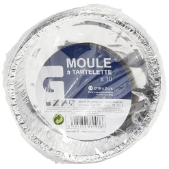 Gifi Moule à tartelette en aluminium diamètre 10cm par 10