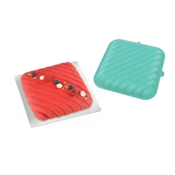 Gifi Moule carré pixel 3D silicone vert