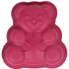 Gifi Moule carré silicone forme nounours rose