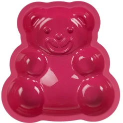 Gifi Moule carré silicone forme nounours rose
