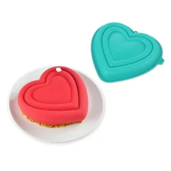 Gifi Moule coeur 3D silicone vert