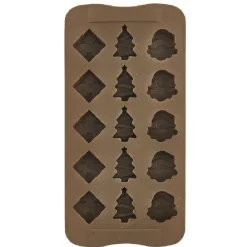 Gifi Moule de Noël pour chocolats marron