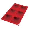 Gifi Moule en silicone 3D 6 minis coussins rouge