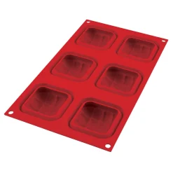Gifi Moule en silicone 3D 6 minis coussins rouge