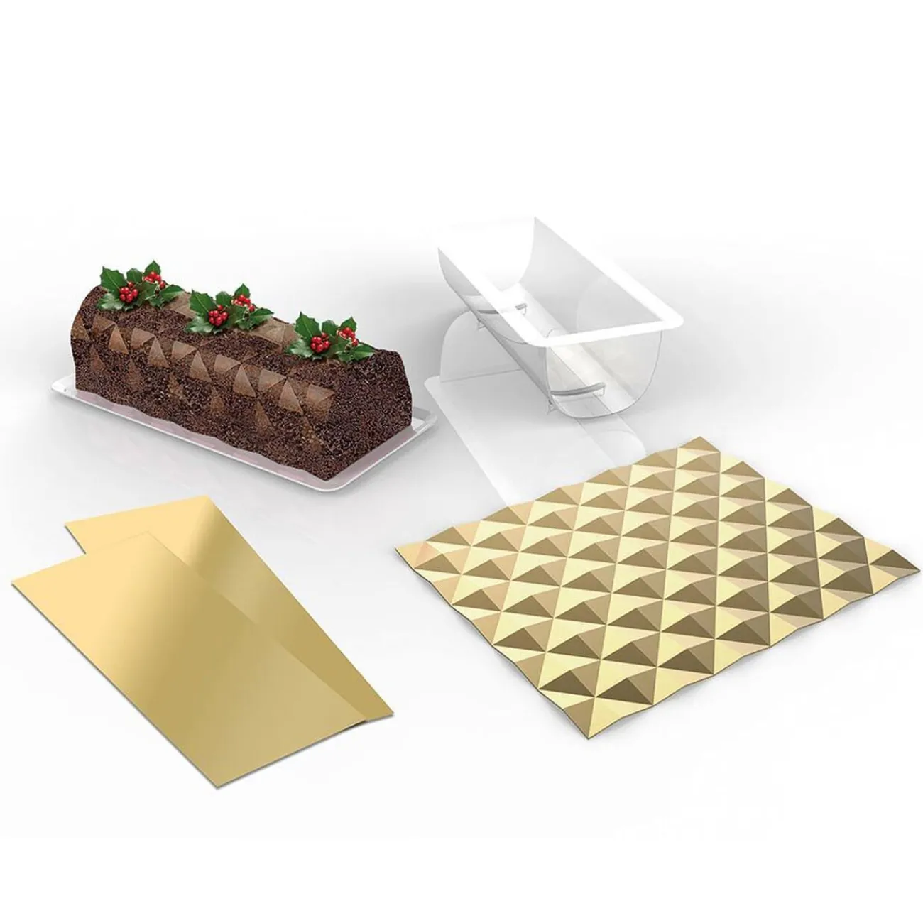Gifi Moule pour bûche de Noël en silicone