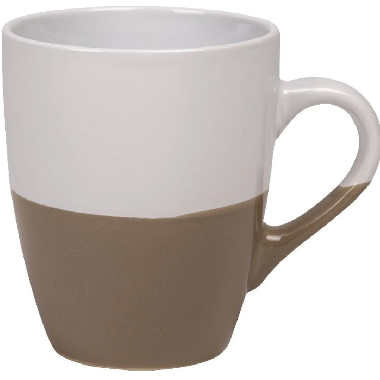 Gifi Mug bicolore blanc et taupe