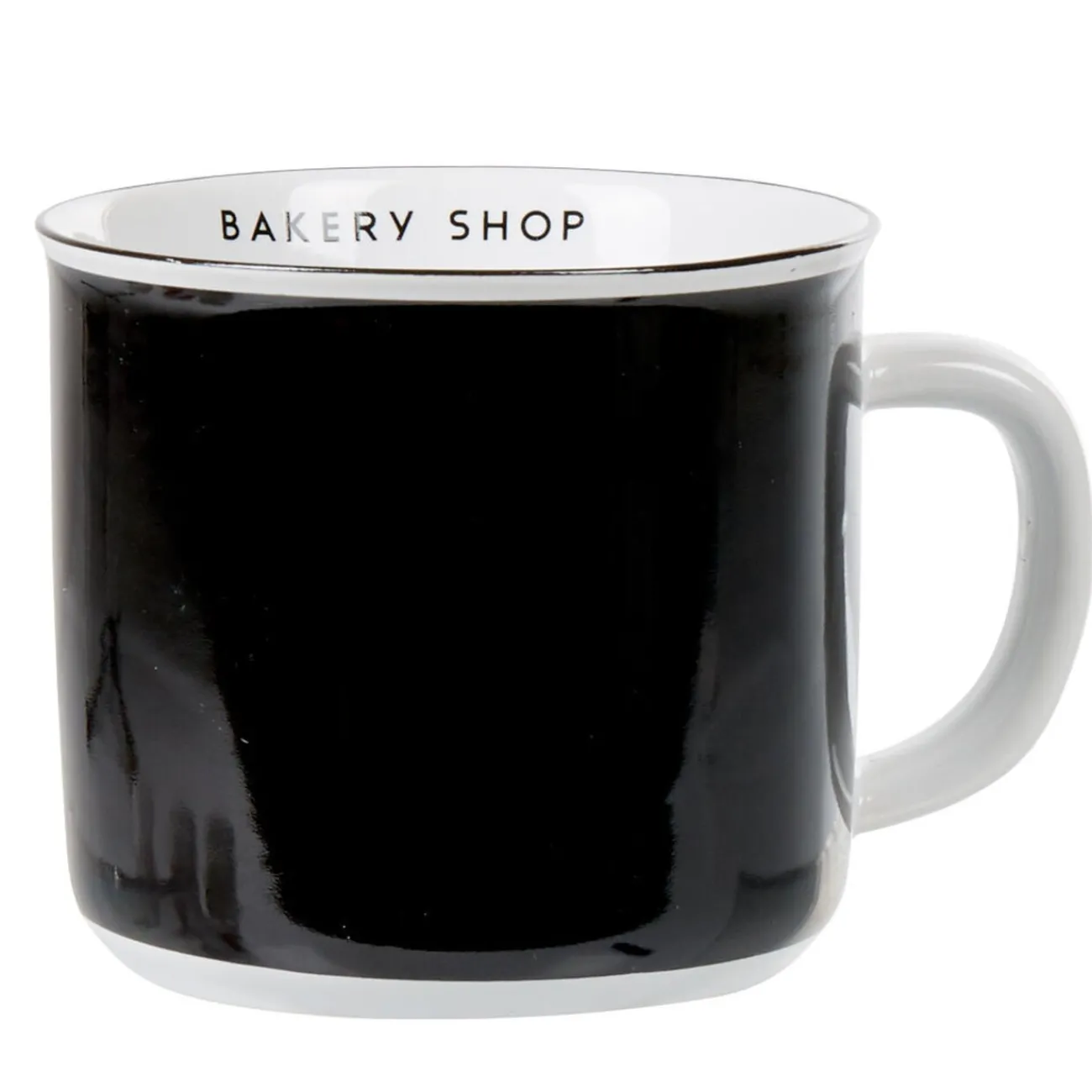 Gifi Mug bicolore noir blanc collection Bakery