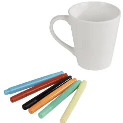 Gifi Mug blanc à personnaliser + 6 feutres
