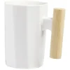 Gifi Mug blanc avec anse en bois