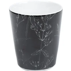 Gifi Mug blanc décor tiges feuilles noires