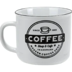 Gifi Mug blanc et noir coffee shop Bakery